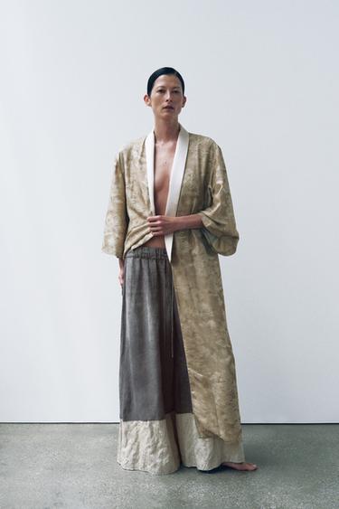 JACQUARD COMBINATION TROUSERS ZW COLLECTION - Grey marl by Zara