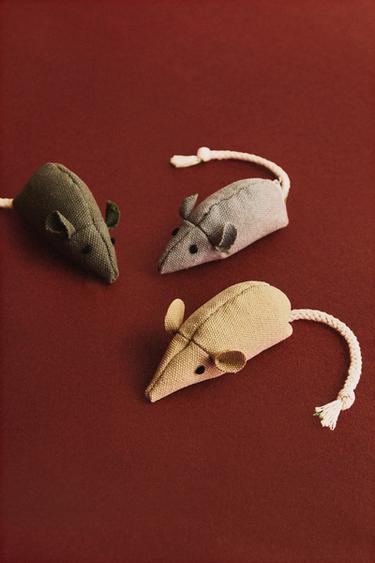 PACK OF MOUSE PET TOYS (PACK OF 3) - Multicoloured by Zara