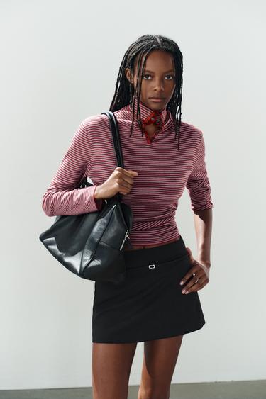 BELTED SKORT - Black by Zara