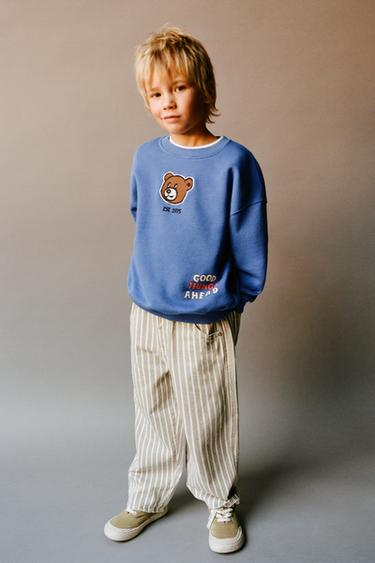 BEAR PATCH SWEATSHIRT - Bluish by Zara