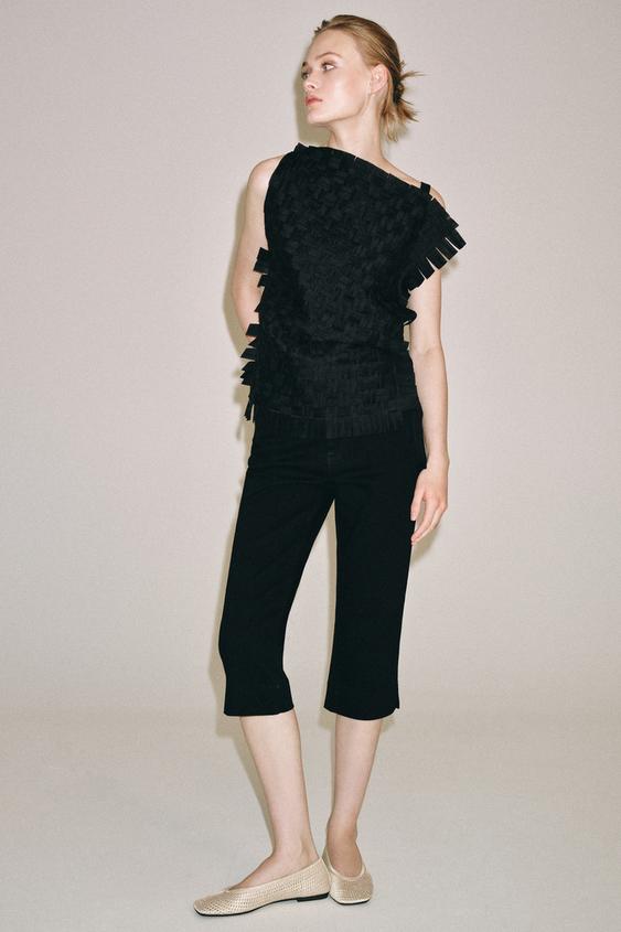 BRAIDED EFFECT BALLERINAS - Light yellow by Zara - Image 0