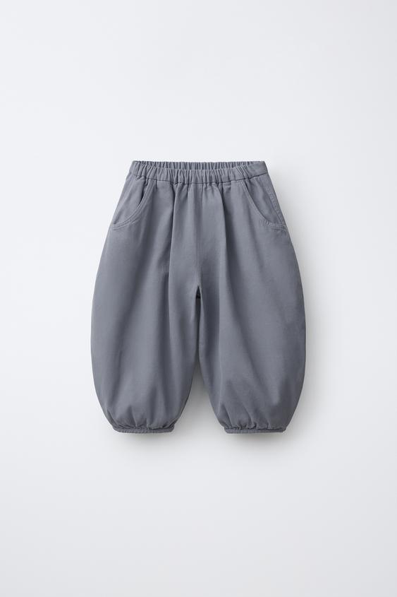 PLAIN BALLOON TROUSERS - Mid-blue by Zara - Image 0