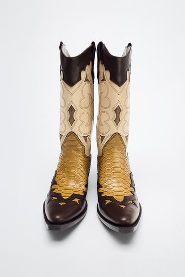 COMBINED COWBOY BOOTS - Multicoloured by Zara
