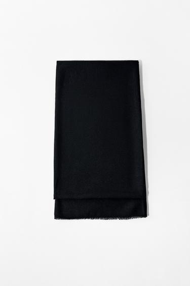 SOFT PLAIN SCARF - Black by Zara