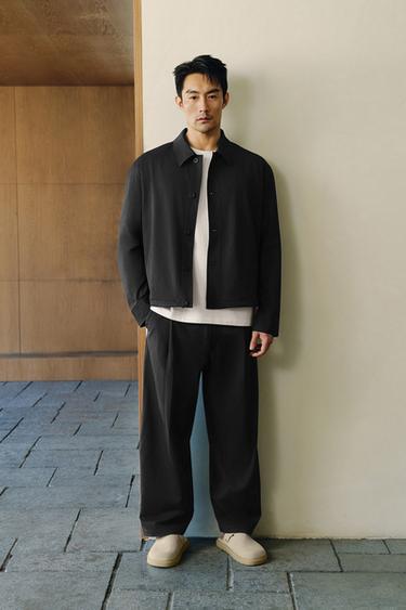SEERSUCKER OVERSHIRT - Black by Zara - Image 0