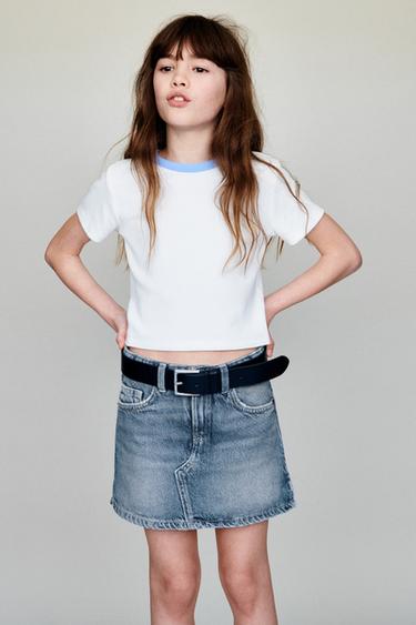 DENIM BERMUDA SKORT - Light blue by Zara
