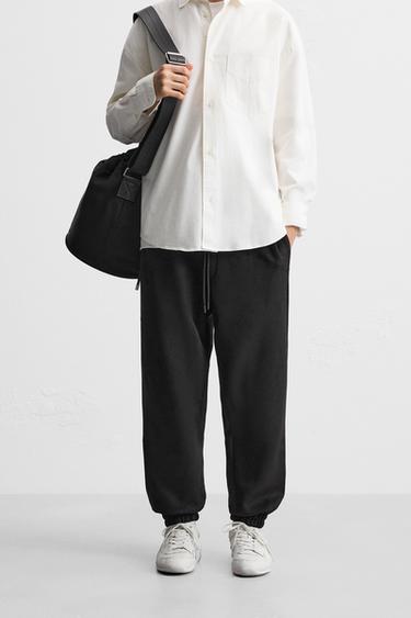SOFT JOGGER WAIST TROUSERS - Black by Zara