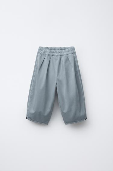 BALLOON TROUSERS WITH PLEATS - Light blue by Zara - Image 0
