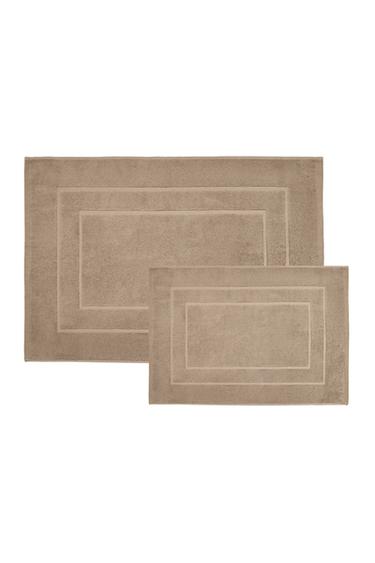 COTTON BATH MAT - Dark beige by Zara