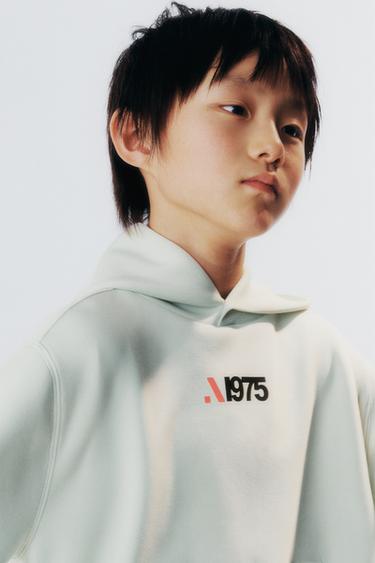 PRINTED SPORTY HOODIE - Mint by Zara