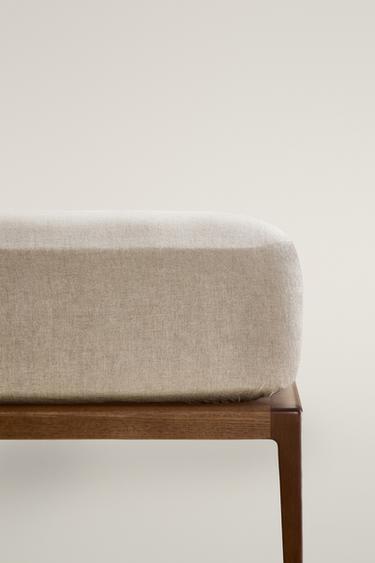 LINEN FITTED SHEET | 30 CM HIGH - Light beige by Zara