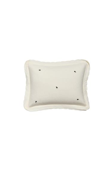 KIDS’ FLORAL PRINT CUSHION COVER - Oyster-white by Zara