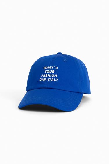 ZARA STYLENOTCOM SLOGAN CAP - Bluish by Zara - Image 0