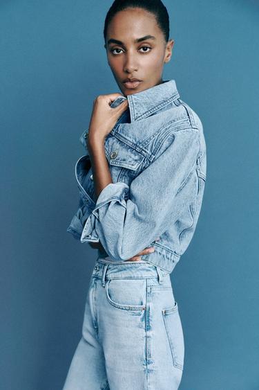 Z1975 MOM FIT HIGH-WAIST JEANS - Light blue by Zara