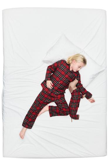 AGES 6-14 / FLANNEL CHECK PYJAMAS - Red by Zara