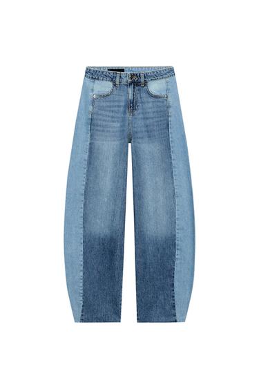 Z1975 COMBINED BARREL MID-WAIST JEANS - Mid-blue by Zara