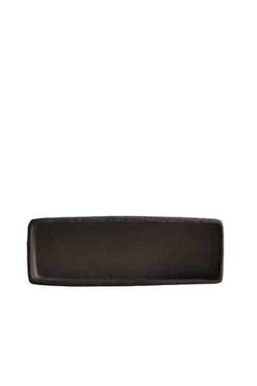 CERAMIC TRAY WITH RECTANGULAR EDGES - Black by Zara