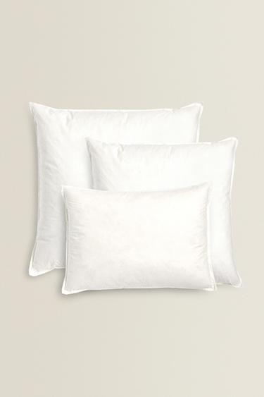 FEATHER CUSHION INSERT COTTON COVER - White by Zara