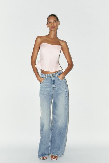SATIN CORSET TOP - Pastel pink by Zara - Image 0