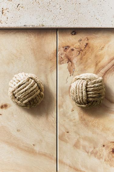 PACK OF KNOTTED DOOR KNOBS (PACK OF 2) - Light beige by Zara