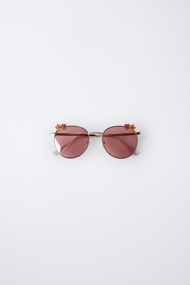 HIBISCUS METAL SUNGLASSES - pink gold by Zara