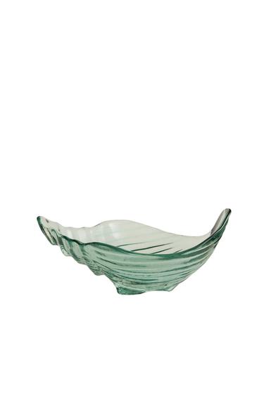 SHELL GLASS BOWL - Blue / Green by Zara