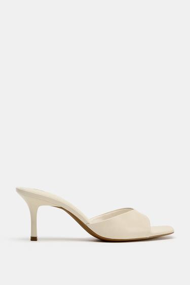 HEELED SANDALS - Ecru White by Zara
