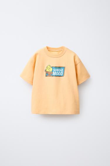 ICE CREAM PRINT T-SHIRT - Light orange by Zara - Image 0