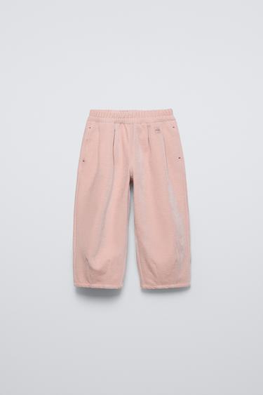 TEXTURED BALLOON TROUSERS - Pink by Zara - Image 0