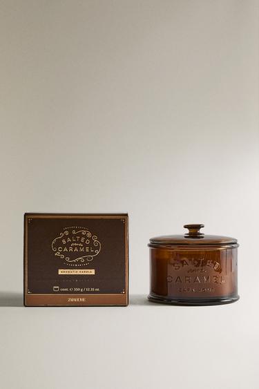 (350 G) SALTED CARAMEL SCENTED CANDLE - Cream by Zara