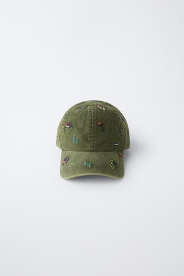FADED EFFECT EMBROIDERED CAP - Khaki by Zara