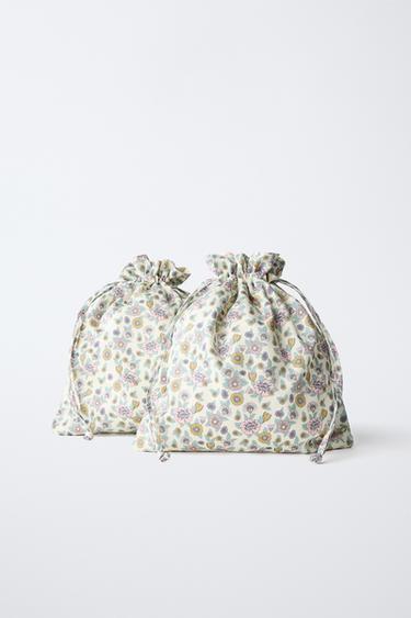 PACK OF FLORAL BAGS - Pink by Zara