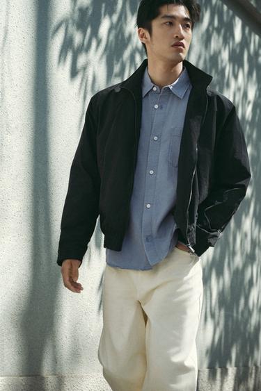 RELAXED FIT BOMBER JACKET - Black by Zara