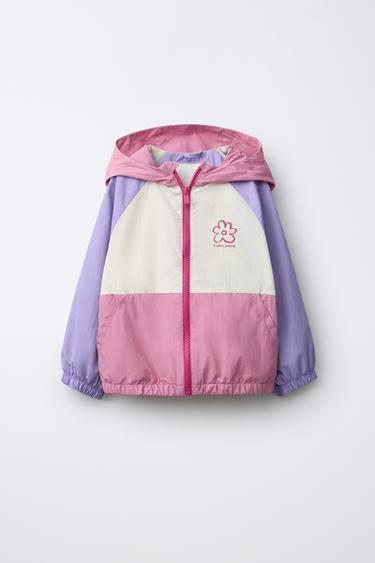 WATER-REPELLENT COLOUR BLOCK RAINCOAT - Multicoloured by Zara