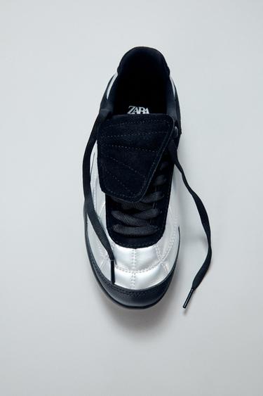 METALLIC RUNNING TRAINERS - Silver by Zara