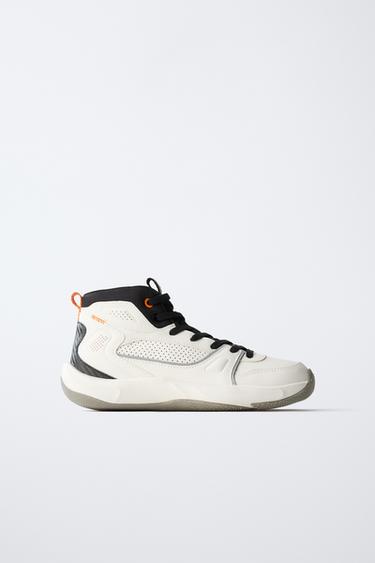 SPORTY HIGH-TOP SNEAKERS - White by Zara - Image 0