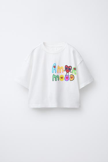 NEON SLOGAN T-SHIRT - White by Zara - Image 0