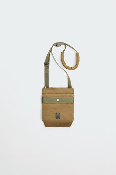 NYLON CROSSBODY BAG X SR_A - Khaki Green by Zara