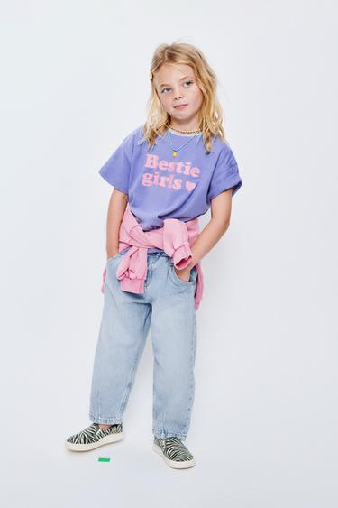 BAGGY PAPERBAG JEANS - Light blue by Zara