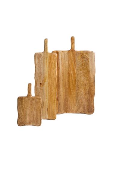 IRREGULAR WOODEN CHOPPING BOARD - Light beige by Zara