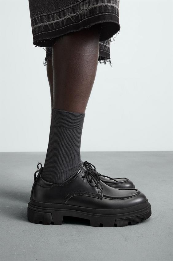 CHUNKY MOC TOE SHOES - Black by Zara - Image 0