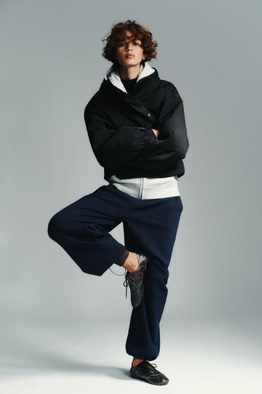 WATER-REPELLENT WINDPROOF HOODED JACKET - Black by Zara