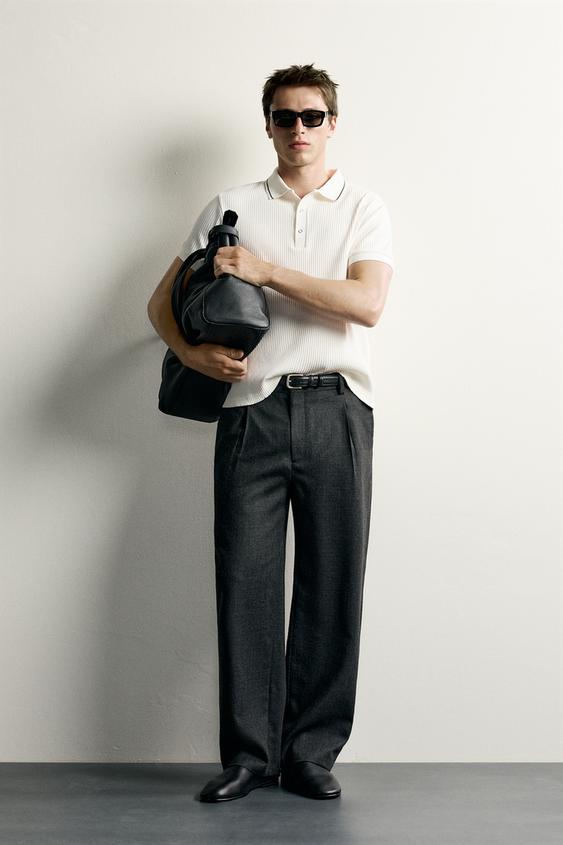 RETRO REGULAR FIT POLO SHIRT - Oyster-white by Zara - Image 0