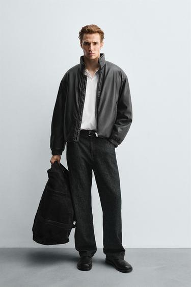 FAUX LEATHER QUILTED JACKET - Black by Zara