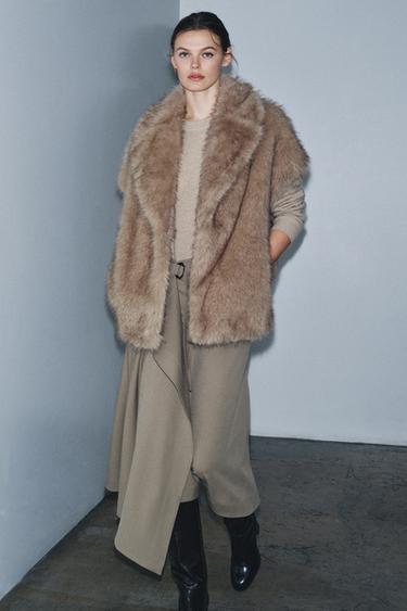 ZW COLLECTION WRAP SKIRT WITH BUCKLE - Mink by Zara