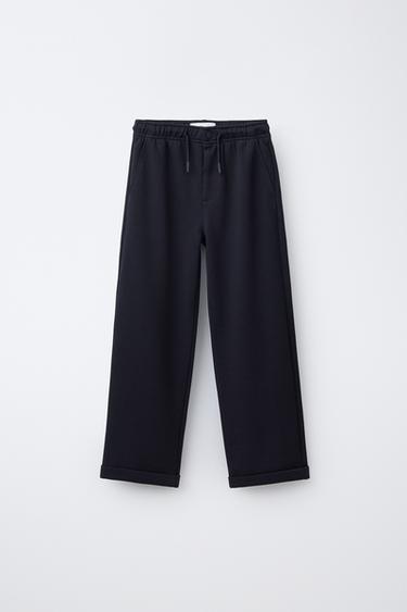 COMFORT TROUSERS WITH DRAWSTRINGS - Navy blue by Zara