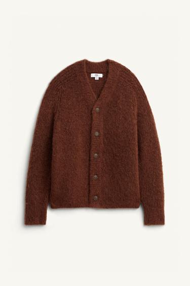 LIMITED EDITION TEXTURED CARDIGAN - Brown by Zara