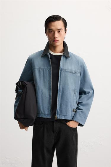 WASHED PADDED JACKET - blue/black by Zara