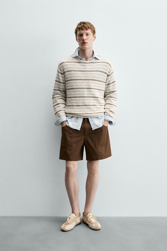LINEN AND CASHMERE STRIPED JUMPER - Stripes by Zara - Image 0