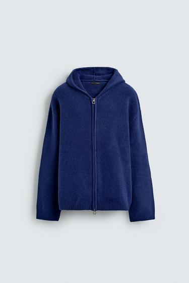 HOODED CARDIGAN - Bluish by Zara